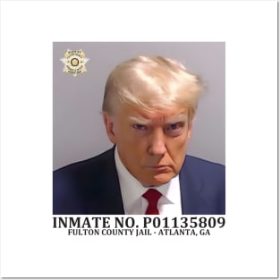 Inmate Trump Mugshot Fulton County Jail Posters and Art